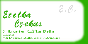 etelka czekus business card